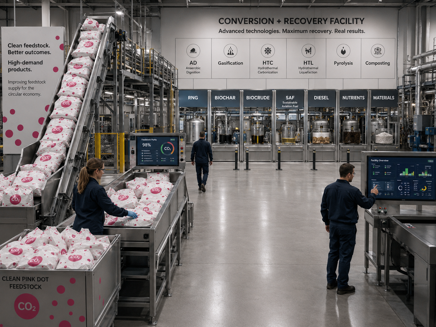 Pink Dot conversion and recovery facility