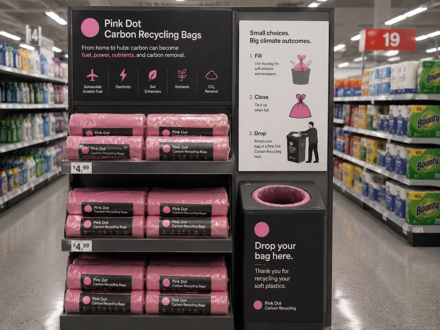 Retail Pink Dot bags